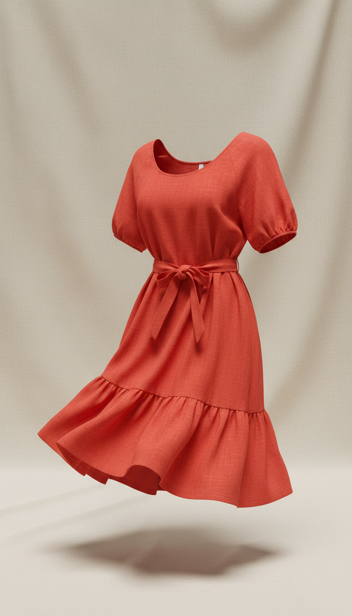 Tomato Red Summer Dress