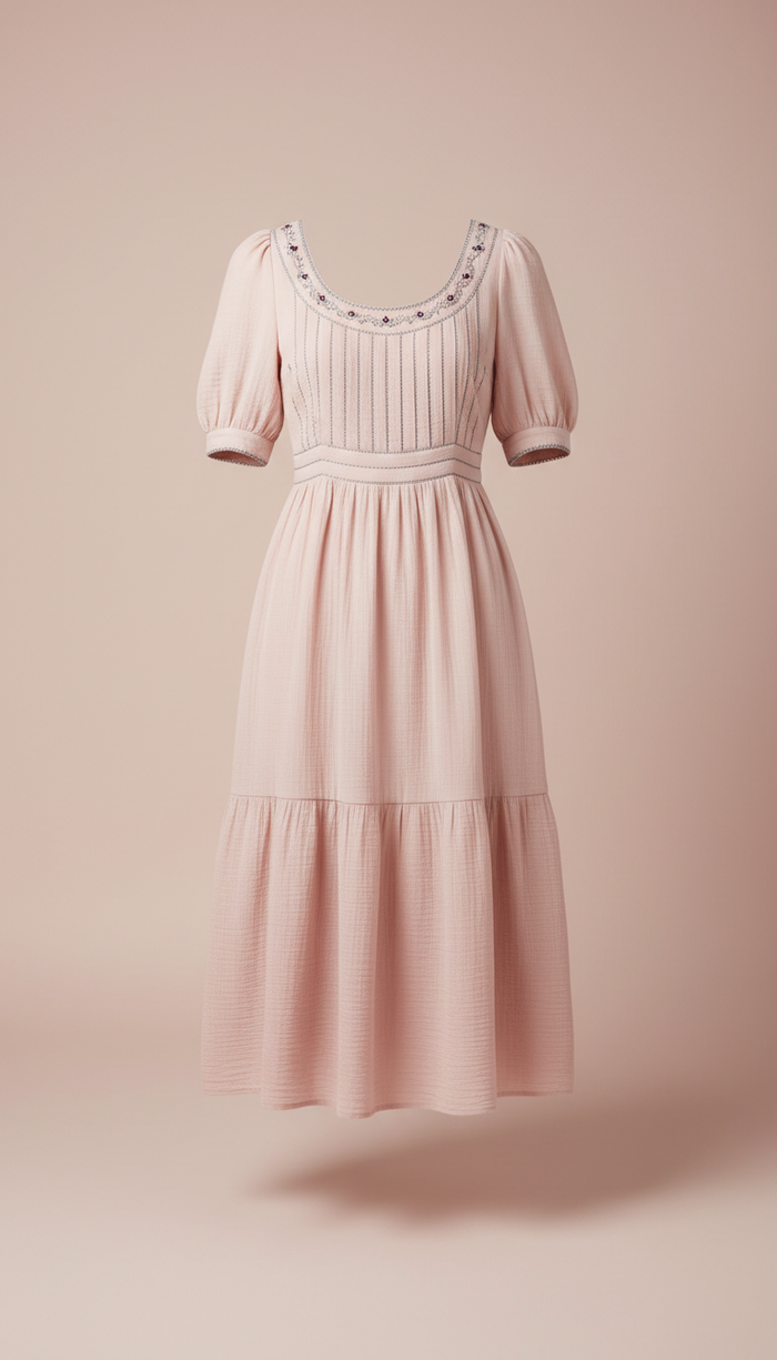 Soft Blush Day Dress